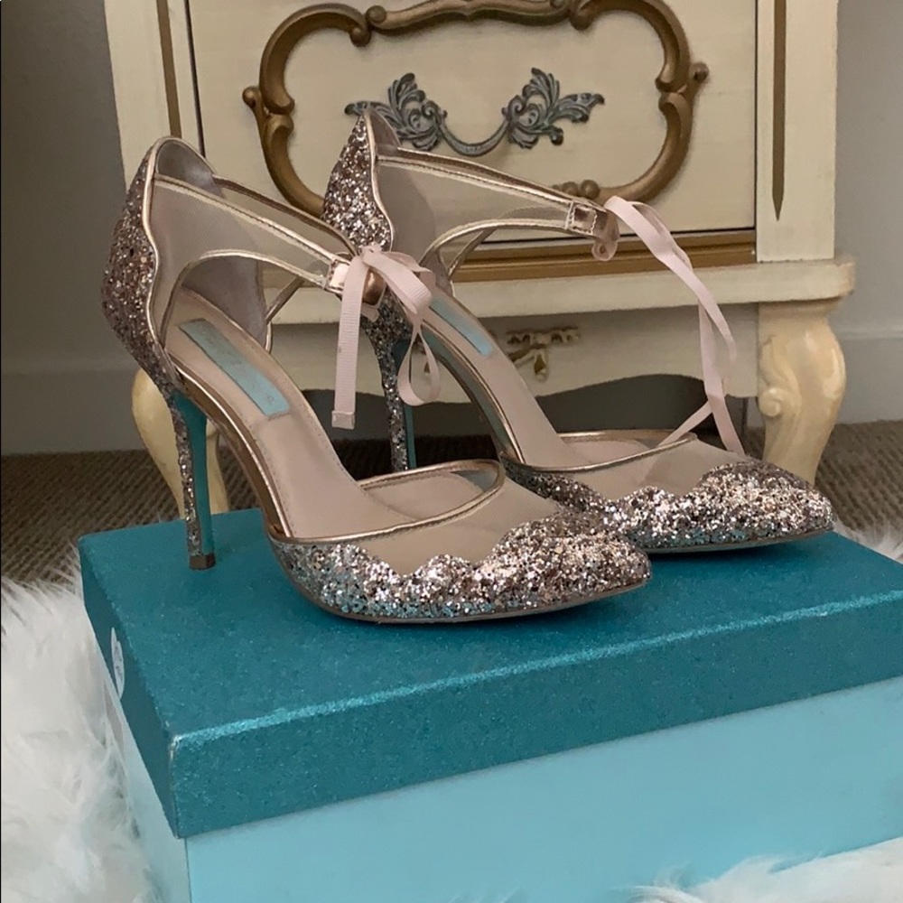 Size 6.5 Betsey Johnson Glitzy Glam Heels